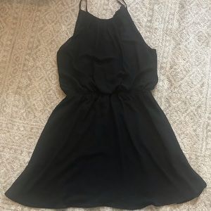 DNA Couture Black Chiffon Halter Dress